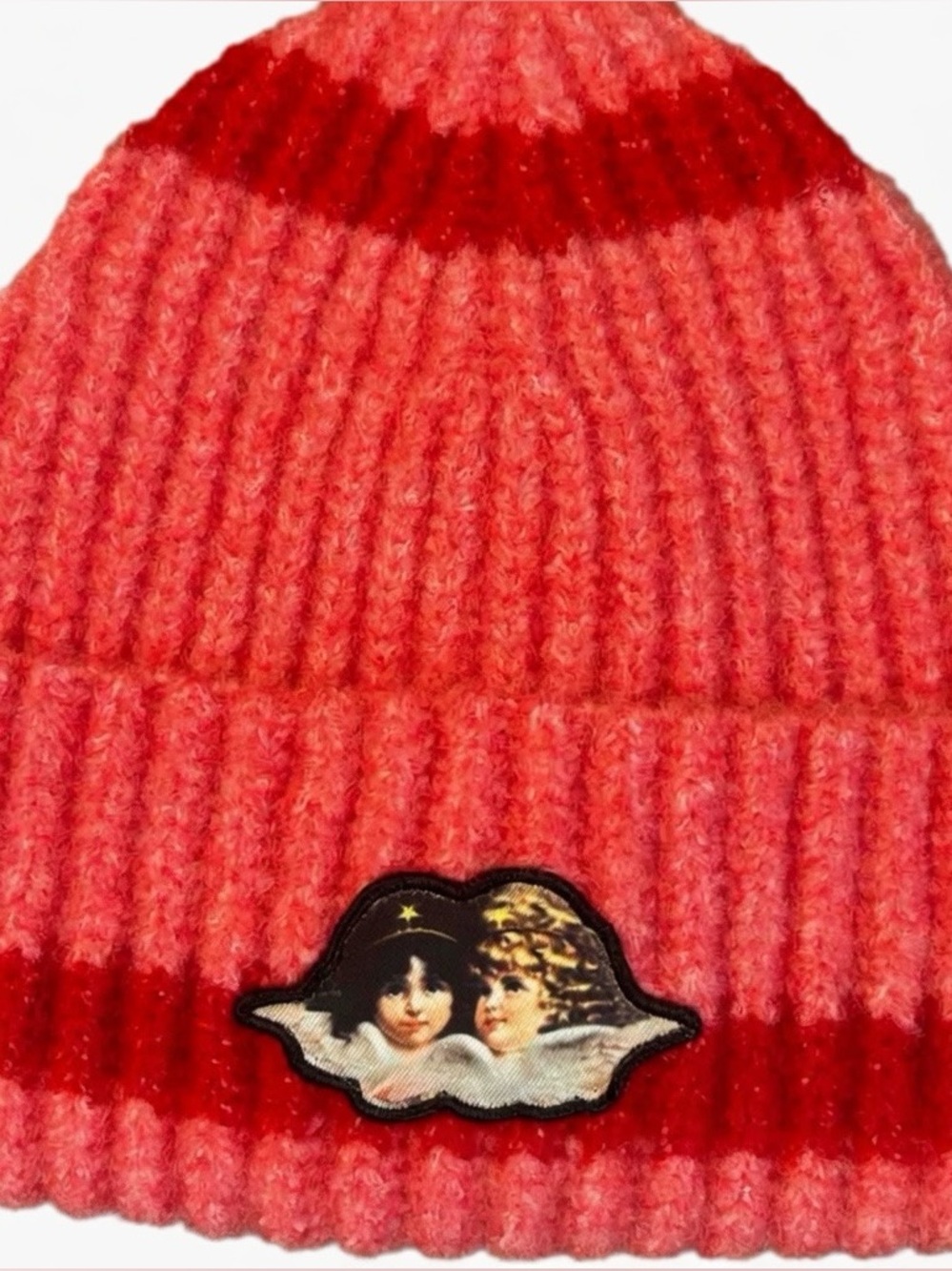 Fiorucci Beanie Pink & Red Angel graphic OS